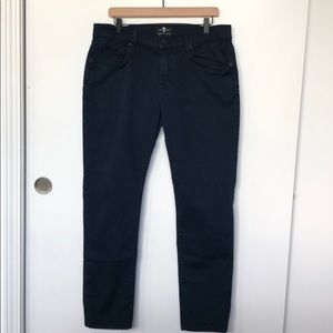 7 For All Mankind Navy 5-Pocket Pant - 33 waist